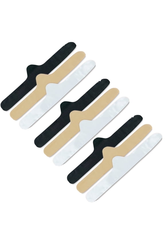 Bamboo-Cotton Bra Liner Black, White, Beige, 9-Pack, X-Large Sweat-Wicking & Antibacterial