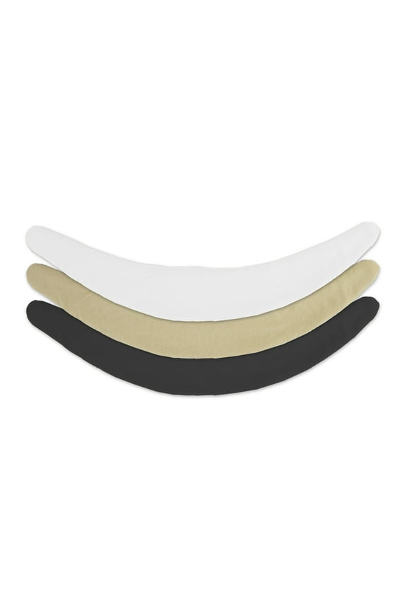 Bamboo-Cotton Tummy Liner Black, White, Beige, 3-pack, Medium Sweat-Wicking & Antibacterial