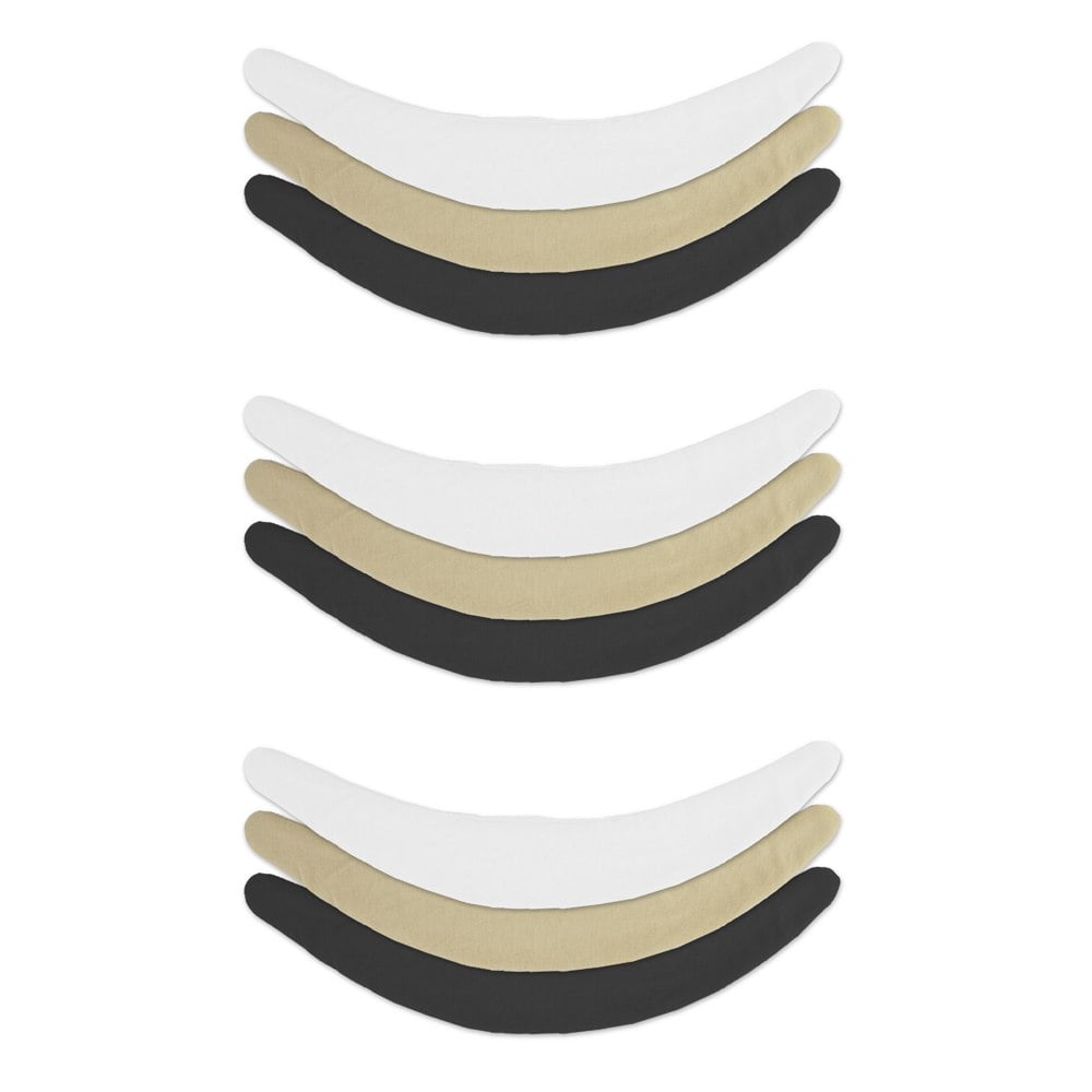 More of Me to Love Bamboo-Cotton Tummy Liner – Black, White, Beige, 9-pack, XX-Large – Sweat