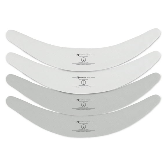 More of Me to Love Organic Cotton Tummy Liner 4-Pack Large (2 x Pearl White and 2 x Stone Gray)