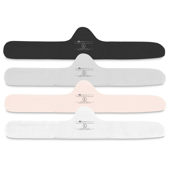 More of Me to Love Organic Cotton and Bamboo Bra Liner 4-Pack Large (Pearl White, Blush Pink, Stone Gray, Onyx Black)