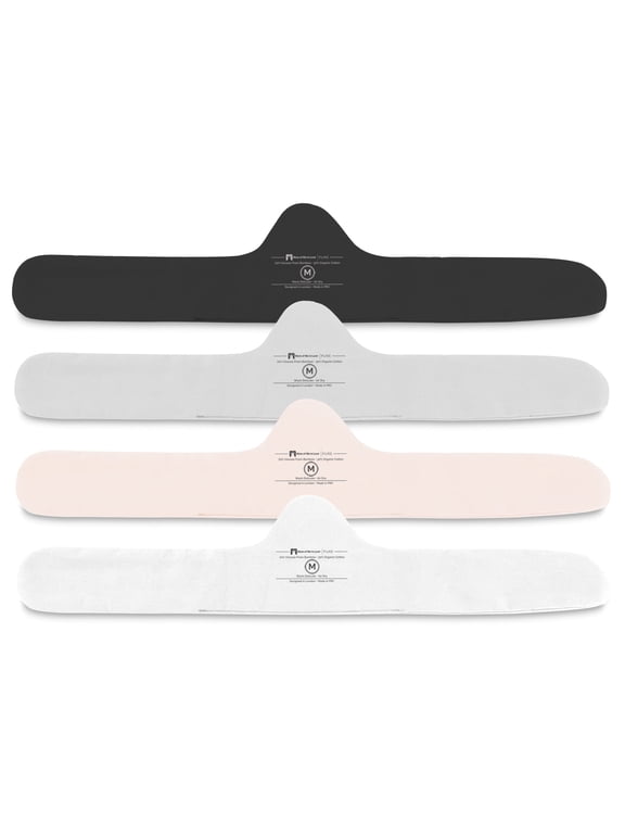 Organic Cotton and Bamboo Bra Liner 4-Pack Medium (Pearl White, Blush Pink, Stone Gray, Onyx Black)