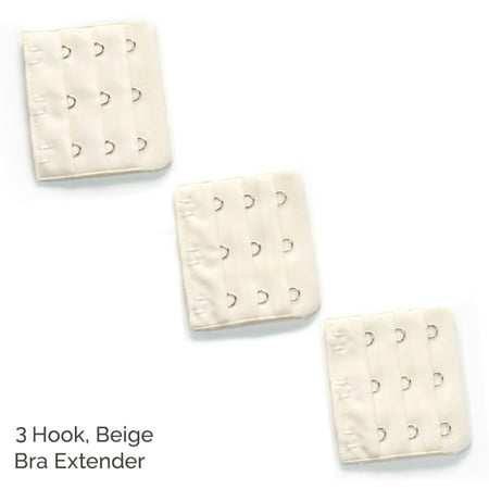 More of Me to Love Premium Bra Extenders 3-Hook Beige 3-Pack