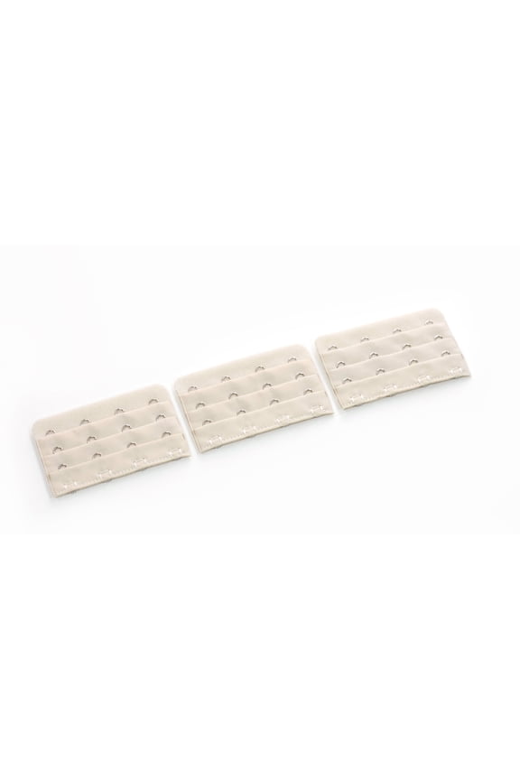 Premium Bra Extenders 4-Hook Beige 3-Pack