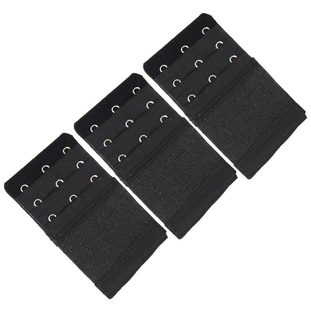 uxcell Black 3 x 6 Positions Hooks Tape Underwear Bra Extender 3 Pcs at   Women's Clothing store