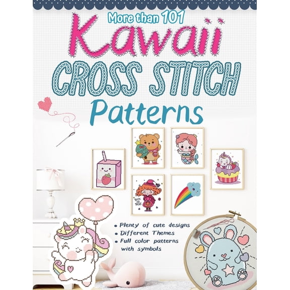 More than 101 Kawaii Cross Stitch Patterns, (Paperback)