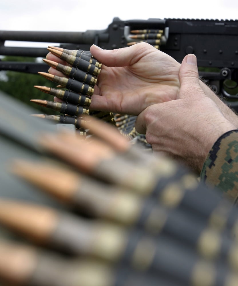 More than 3000 rounds were fired from M-240G medium machine guns Canvas Art - Stocktrek Images (25 x 30)