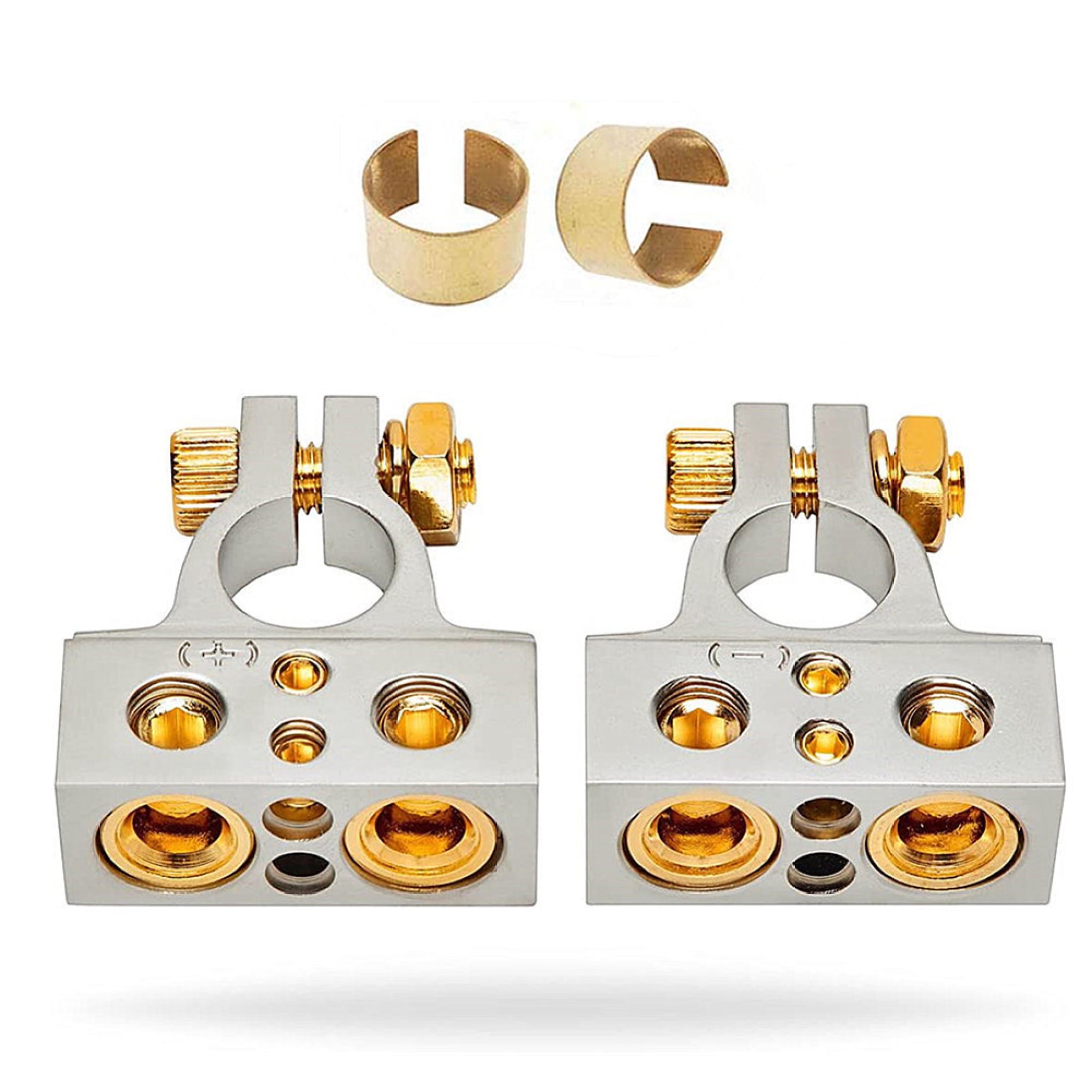 MoreChioce 2pcs Battery Terminal Connector Positive Negative Ground ...