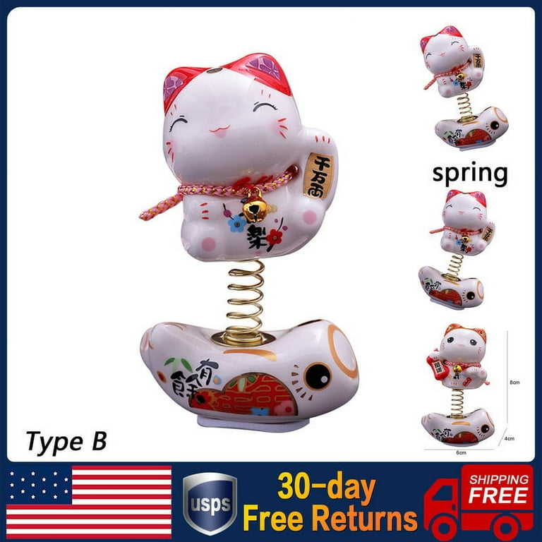 MoreChioce Car Dashboard Ornament Spring Cat Ornaments Cat Auto Accessories  Traditional Auspicious Spring Cat Car Driver Cab Interior Accessories Lucky  Decoration Type B 