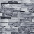 thumbnail image 1 of MoreFarther Gray Brick Peel and Stick Wallpaper Self Adhesive Removable Wall Paper, 17.71x236.22in, 1 of 8