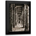 thumbnail image 1 of Moreau, Marc 18x24 Black Modern Framed Museum Art Print Titled - At the Temple-India (BW), 1 of 5