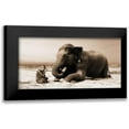 thumbnail image 1 of Moreau, Marc 24x14 Black Modern Framed Museum Art Print Titled - Praying by the River, 1 of 5
