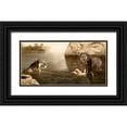 thumbnail image 1 of Moreau, Marc 32x18 Black Ornate Wood Framed with Double Matting Museum Art Print Titled - Embracing Beauty, 1 of 4
