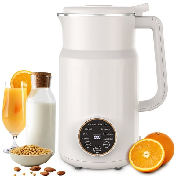 Moreblue 10-in-1 Automatic Nut Milk Maker, 35oz Soy Milk Maker Machine with Self-Cleaning,Homemade Oat Milk Maker with Delay Start Plant-Based & Dairy-Free Beverage