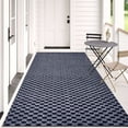 thumbnail image 1 of Morefany 2'x7' Runner Rug Indoor for Long Hallway Mat Non Slip Rugs Floor Carpet Area Rug with Rubber Backing Kitchen Laundry Room Entryway, Grey Plaid, 1 of 5