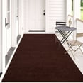 thumbnail image 1 of Morefany 2'x9' Runner Rug Indoor for Long Hallway Mat Non Slip Rugs Floor Carpet Area Rug with Rubber Backing Kitchen Laundry Room Entryway, Brown, 1 of 5