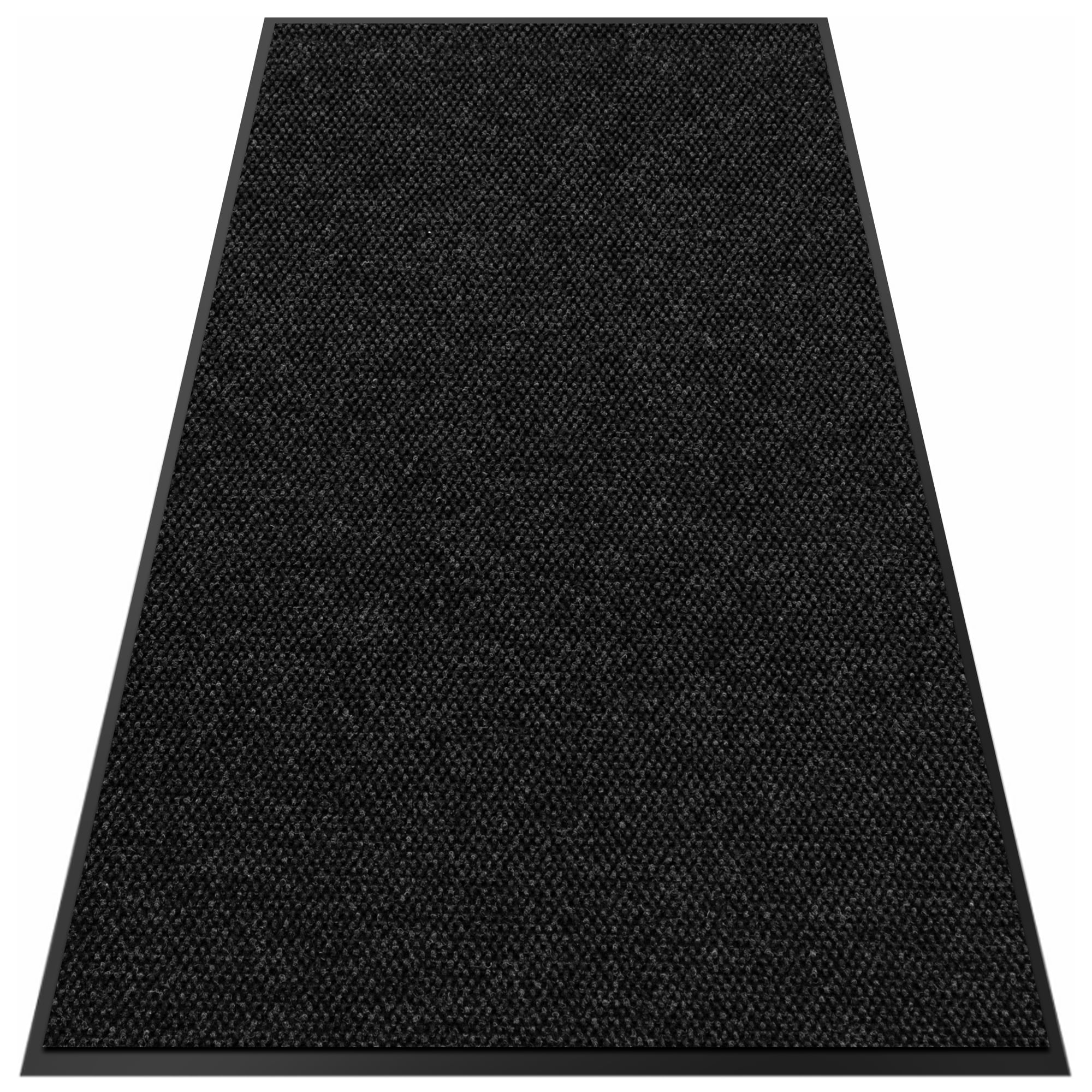 Morefany Door Mat Indoor Entrance Front Doormats Outside Welcome Mats Outdoor Commercial Heavy Duty Dirt Trapper Black Pebbled 4'x10'