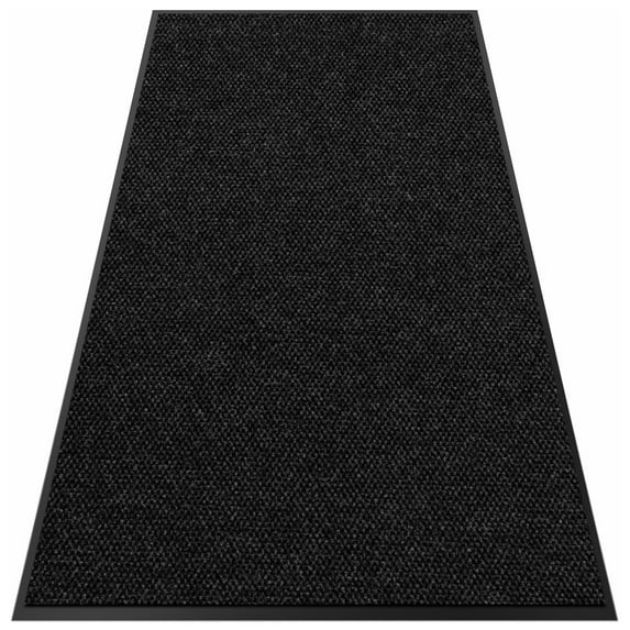 Morefany Door Mat Indoor Entrance Front Doormats Outside Welcome Mats Outdoor Commercial Heavy Duty Dirt Trapper Black Pebbled 4'x5'
