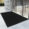 thumbnail image 1 of Morefany Front Doormat Indoor Outdoor Entrance Door Mat Heavy Duty Dirt Trapper Welcome Mat Non Slip Rubber Backing Rug Black Pebbled 3'x11', 1 of 7