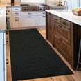 thumbnail image 1 of Morefany Runner Rug Waterproof Non-Slip Striped Black 2ft x 6ft, 1 of 6