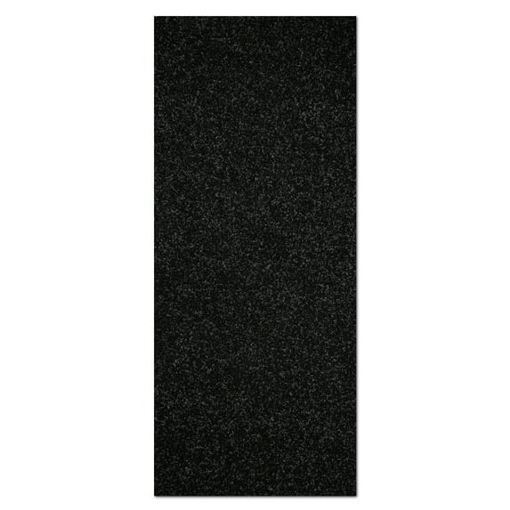 Morefany Outdoor Indoor Runner Rug Custom Size Rugs Non-Slip Hallway Carpet Runners with Rubber Backing Mat for Kitchen Entryway Garage Laundry 2ft x 2ft, Solid Black