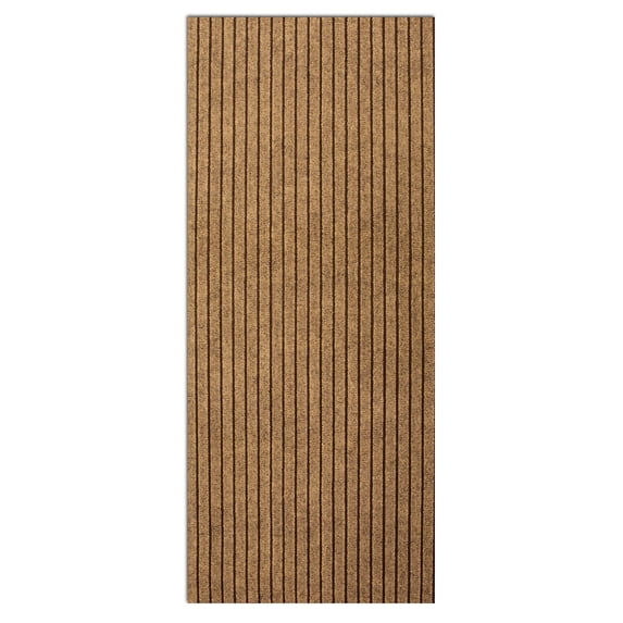 Morefany Outdoor Indoor Runner Rug Custom Size Rugs Non-Slip Hallway Carpet Runners with Rubber Backing Mat for Kitchen Entryway Garage Laundry 2ft x 6ft, Brown Striped