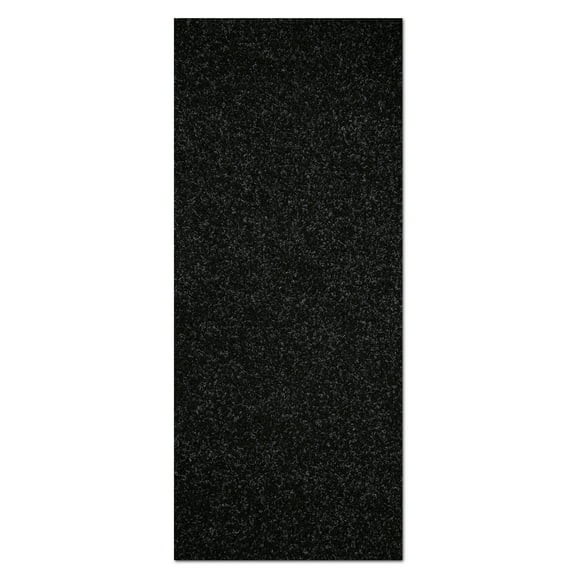 Morefany Outdoor Indoor Runner Rug Custom Size Rugs Non-Slip Hallway Carpet Runners with Rubber Backing Mat for Kitchen Entryway Garage Laundry 3ft x 5ft, Solid Black
