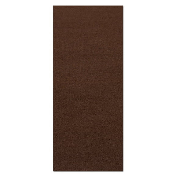 Morefany Outdoor Indoor Runner Rug Custom Size Rugs Non-Slip Hallway Carpet Runners with Rubber Backing Mat for Kitchen Entryway Garage Laundry 4ft x 13ft, Dark Brown