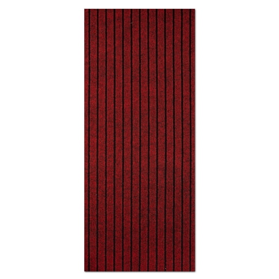 Morefany Runner Rugs Outdoor Indoor Area Rug with Rubber Backing Non Slip Carpet Custom Size Mat for Hallway Entryway Kitchen Garage Laundry Striped Red 2' x 73'