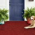 thumbnail image 1 of Morefany Runner Rugs Outdoor Indoor Area Rug with Rubber Backing Non Slip Carpet Custom Size Mat for Hallway Entryway Kitchen Garage Laundry Striped Red 2' x 10', 1 of 7