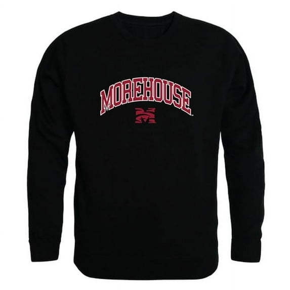 Morehouse College Men Campus Crewneck Sweatshirt, Black - 2XL