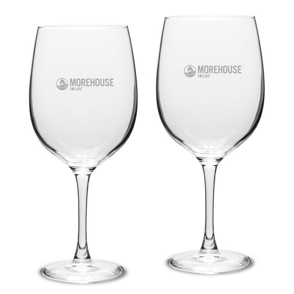 Morehouse Maroon Tigers 2-Piece Traditional Robusto Red Wine Table Glass Set