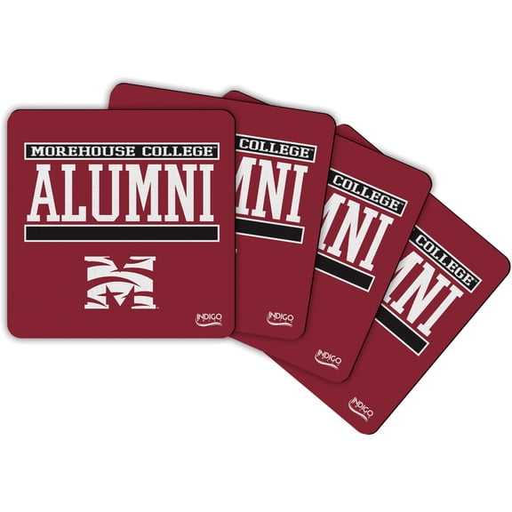 Morehouse Maroon Tigers Alumni 4-Pack Neoprene Coaster Set