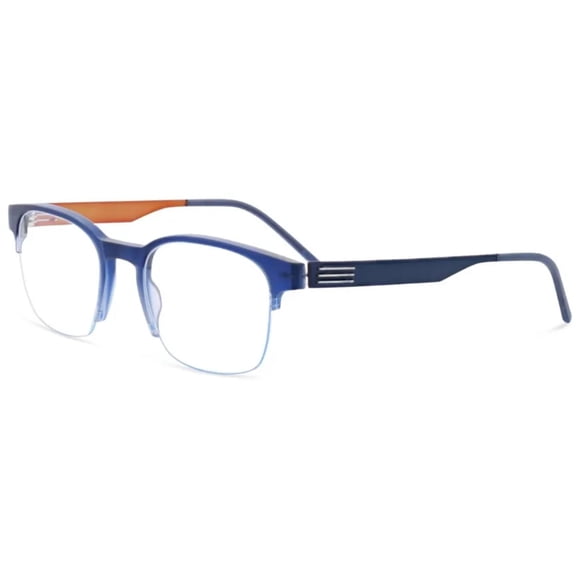 Morel 30286L BO02 Men's Blue Acetate Half Rim Frame Eyeglasses