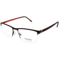 thumbnail image 1 of Morel 30310L NR04 Men's Black/Red Metal Half Rim Frame Eyeglasses, 1 of 1