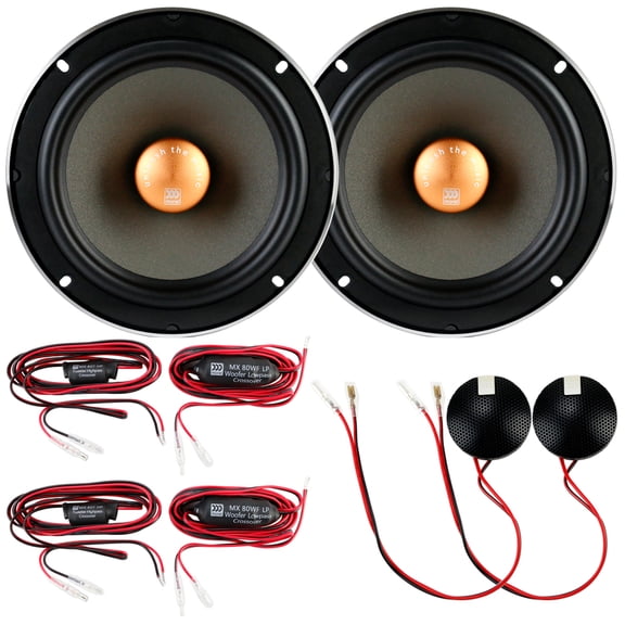 Morel IP-UNI62 6.5" 2-Way Universal Car Audio Component Slim Speakers System