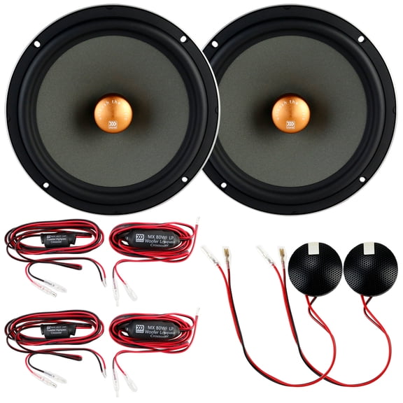 Morel IP-UNI82 8" 2-Way Universal Car Audio Component Slim Speakers System NEW