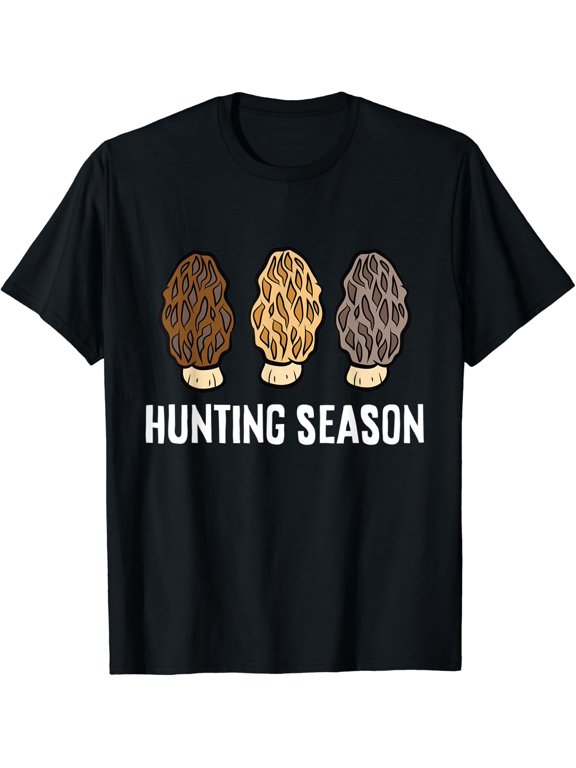 Morel Mushrooms Mycologist Foraging Mushroom Hunting Season T-Shirt Size S-5XL
