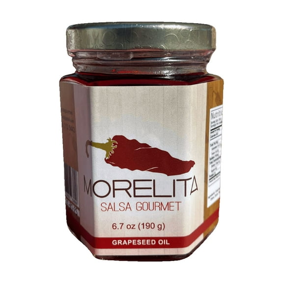 Morelita Salsa Gourmet, Grapeseed Oil Based Salsa with Morita Peppers (Salsa Macha) 6.7 oz