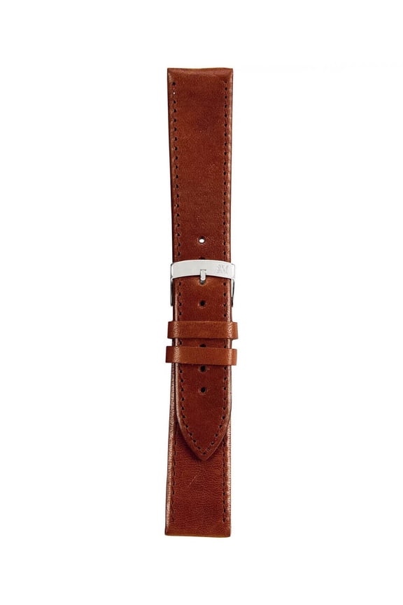 Agila Genuine Calf Leather Watch Strap - Tan Brown - 16mm - Chrome-plated Stainless Steel Buckle - PERFORMANCE Collection