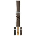 thumbnail image 1 of Morellato Bernini Genuine Nubuck Leather Watch Strap - Dark Brown - 22mm - Chrome-plated Stainless Steel Buckle - MANUFATTI Collection, 1 of 10