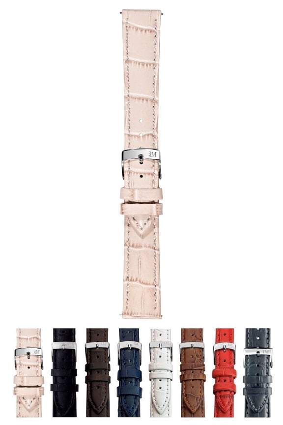 Bolle (Ec) Watch Strap - Pink - 22mm - Chrome-plated Stainless Steel Buckle - MORELLATO 1930 Collection