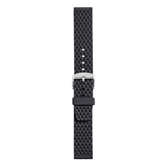 Morellato Bormida Silicone Watch Strap - Black - 18mm - Satin-finish Stainless Steel Buckle - RUBBER Collection