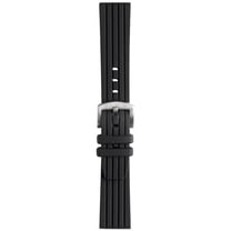 Morellato Brenta Rubber Watch Strap - Black - 20mm - Satin-finish Stainless Steel Buckle - RUBBER Collection