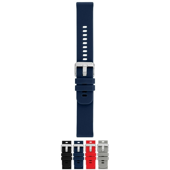 Morellato Byte (Ec) Silicone Watch Strap - Blue - 22mm - Sandblasted Stainless Steel Buckle - SMART WATCH Collection