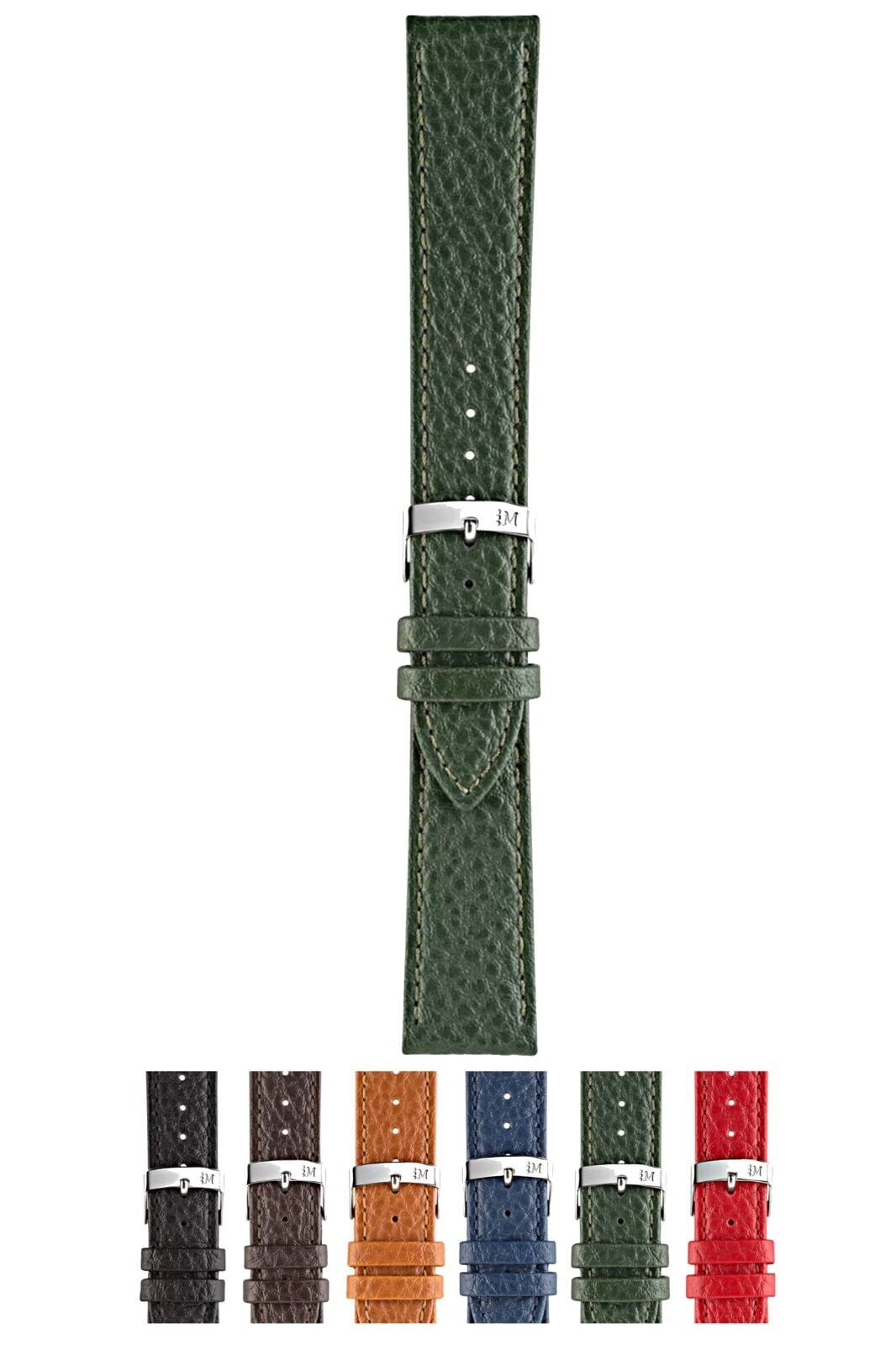 Morellato Duster Watch Strap - Dark Green - 20mm - Chrome-plated Stainless  Steel Buckle - PERFORMANCE Collection 