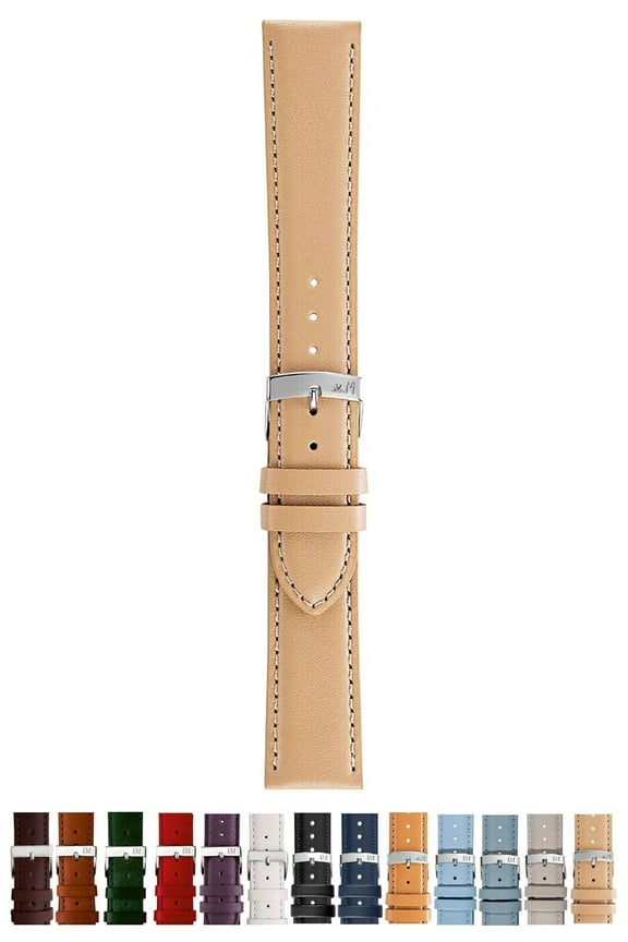 Grafic Watch Strap - Beige - 16mm - Chrome-plated Stainless Steel Buckle - PERFORMANCE Collection