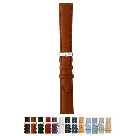 Morellato Grafic Watch Strap - Brown - 14mm - Chrome-plated Stainless Steel Buckle - PERFORMANCE Collection