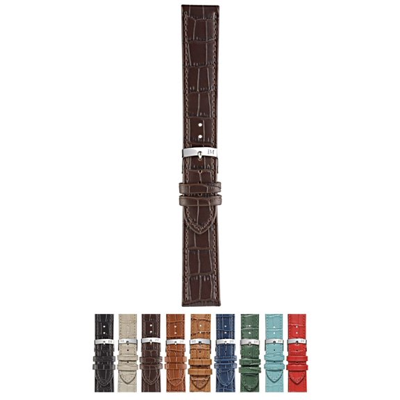 Morellato Juke Watch Strap - Dark Brown - 14mm - Chrome-plated Stainless Steel Buckle - PERFORMANCE Collection