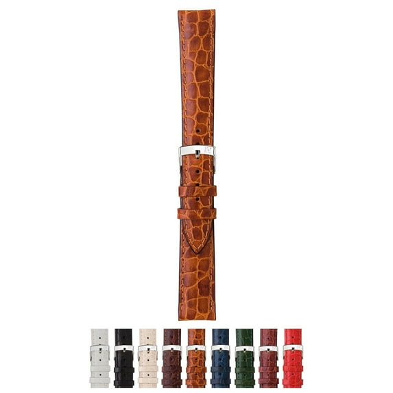 Morellato Liverpool Watch Strap - Tan Brown - 12mm - Chrome-plated Stainless Steel Buckle - PERFORMANCE Collection